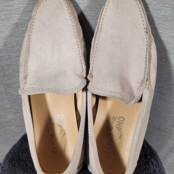 Men's Ferragmo Suede Driving Loafers, Size 7 EEE - Picture 7 of 9